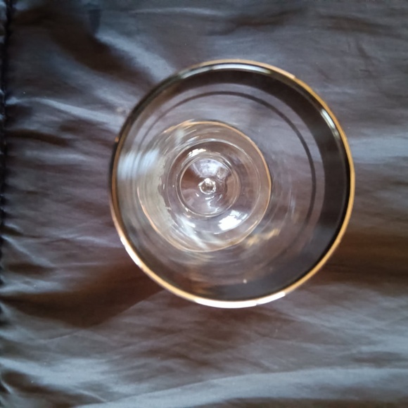 Clear Silver Rimmed Liquor Cordial Shot Glass Set of 6 - Picture 6 of 7